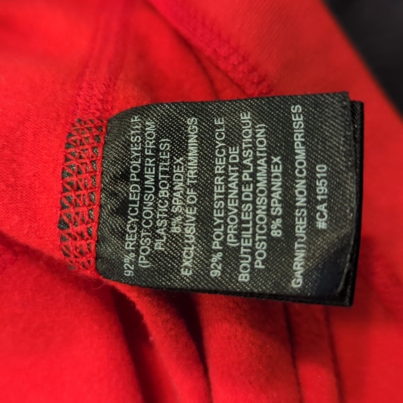 Paradox red base layer running shirt with angled neck zipper red - Picture 8 of 9